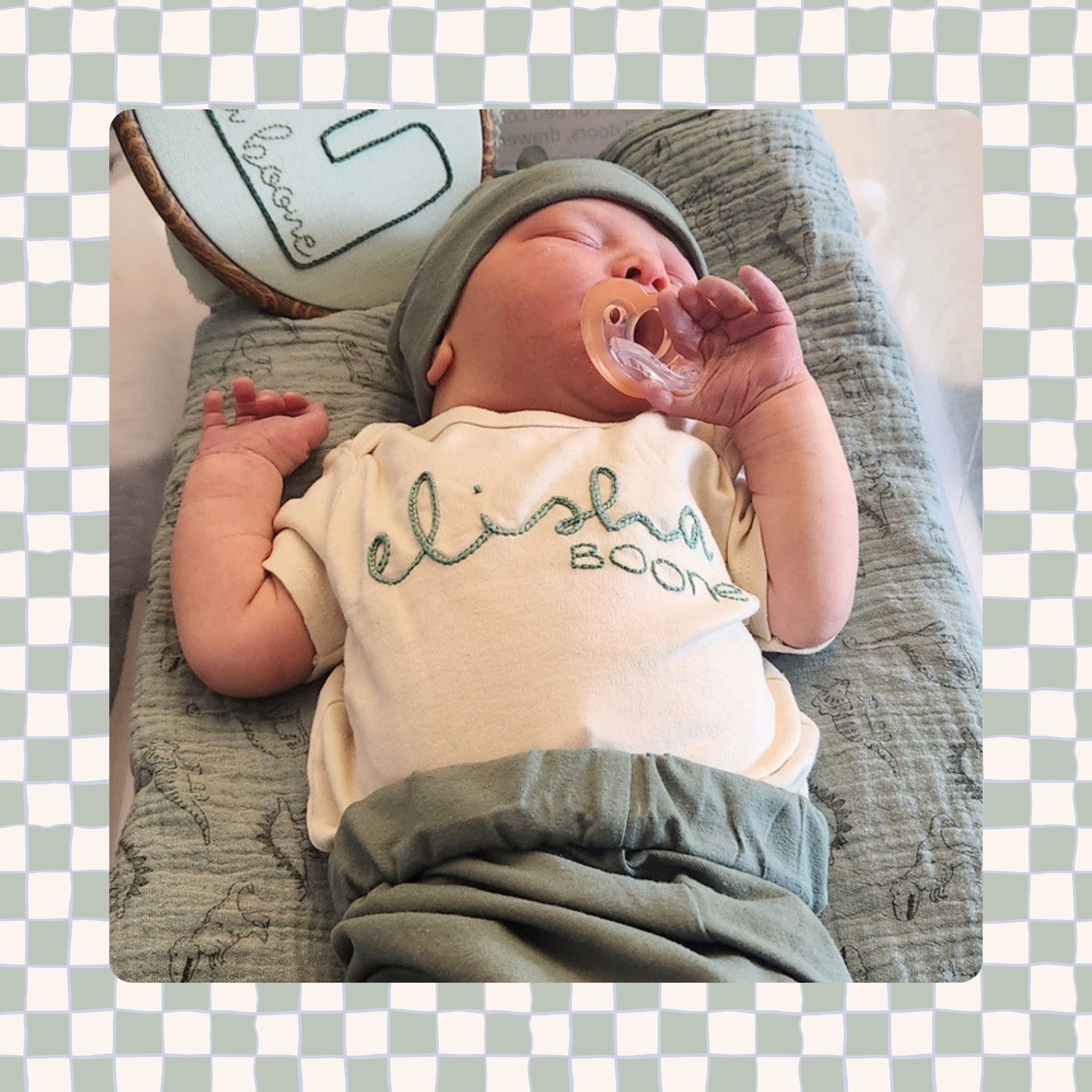 CUSTOM Embroidered Baby Onesie