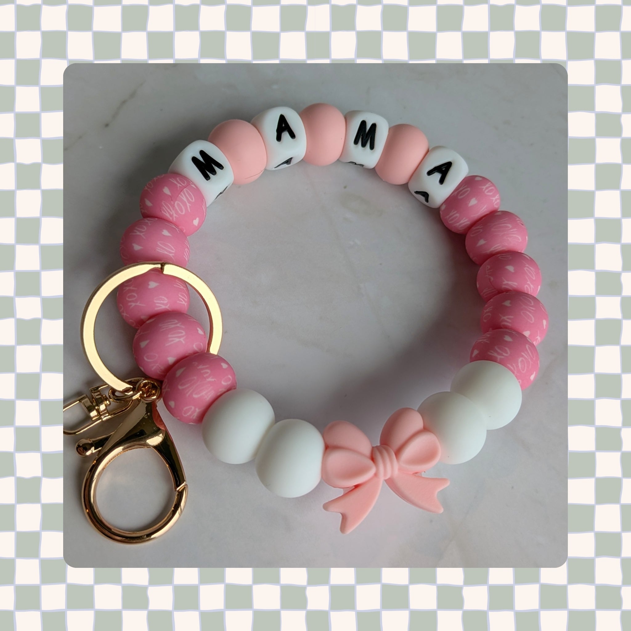 CUSTOM Wristlet Keychain