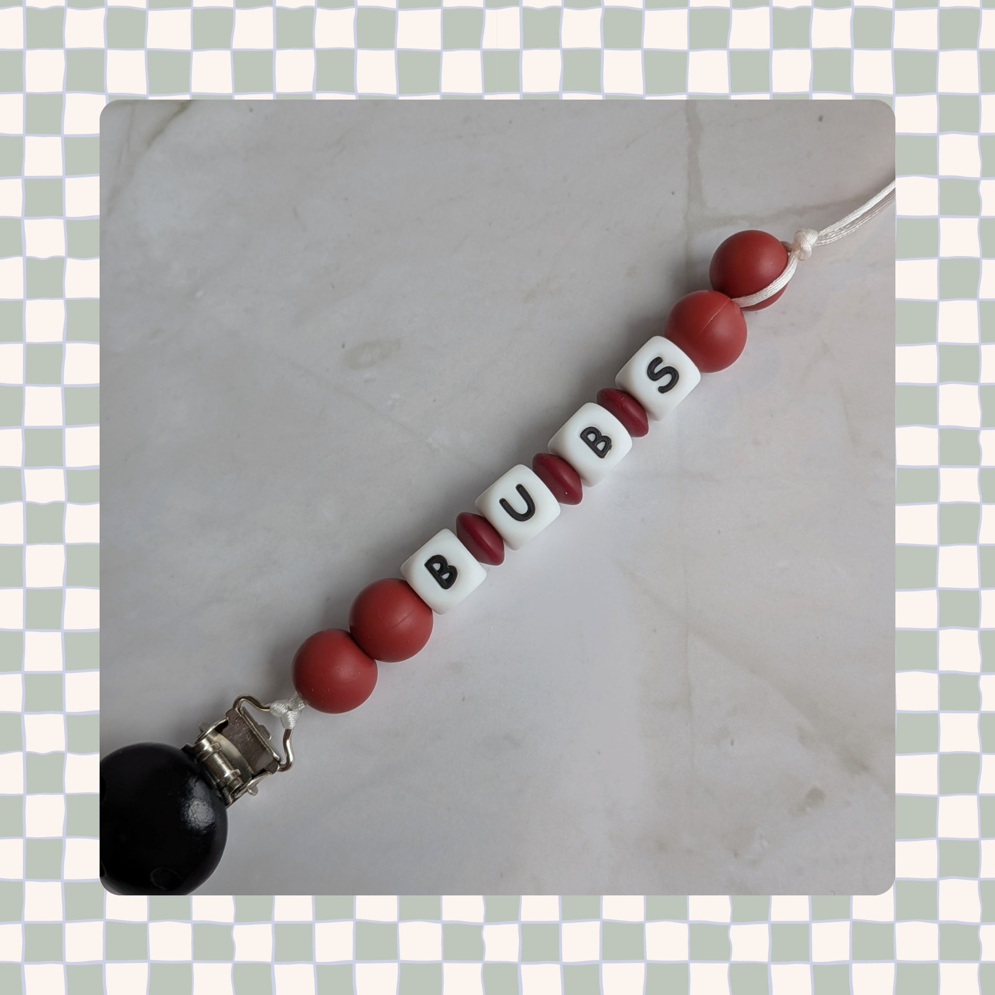 CUSTOM Pacifier Clip