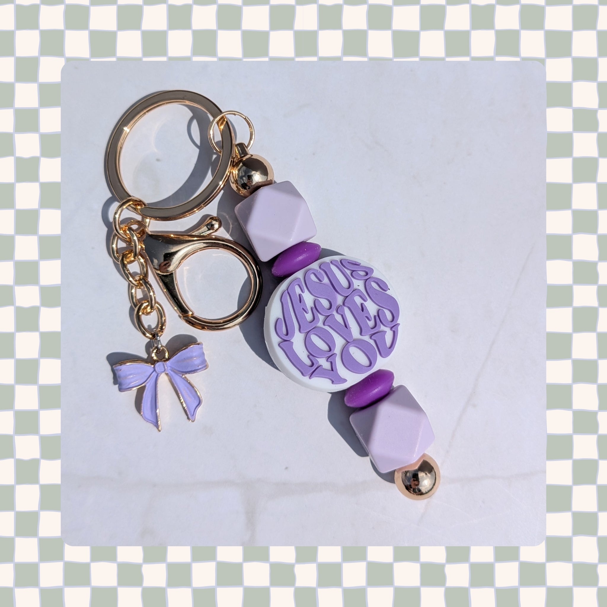 Barbell Keychain
