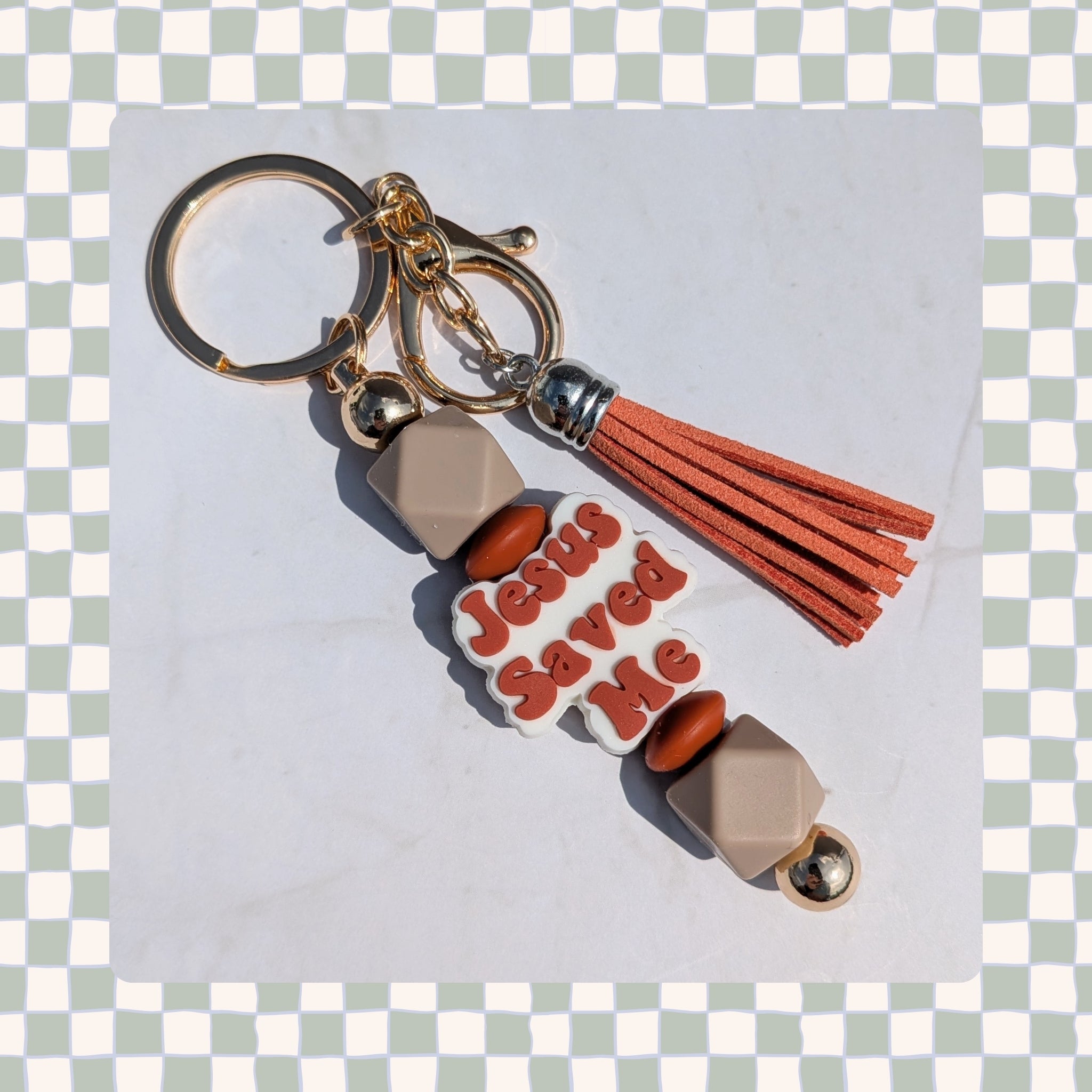 Barbell Keychain