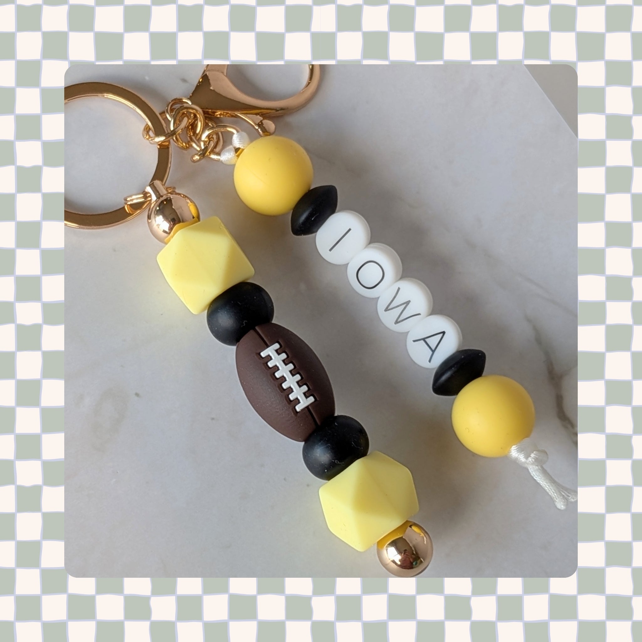 CUSTOM Barbell Keychain