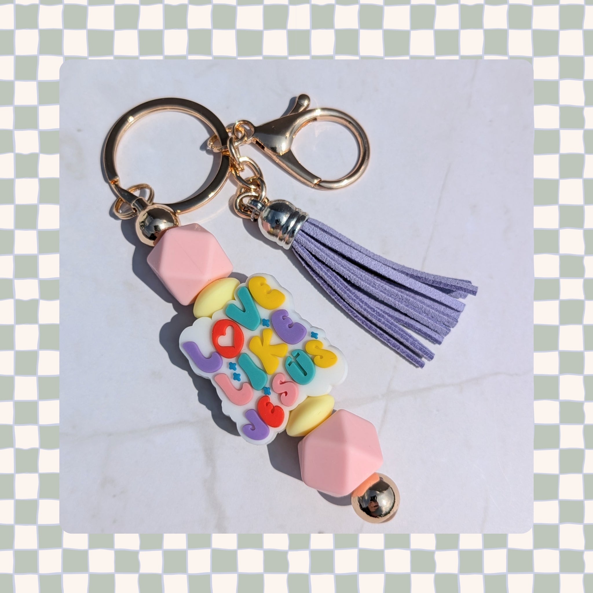 Barbell Keychain