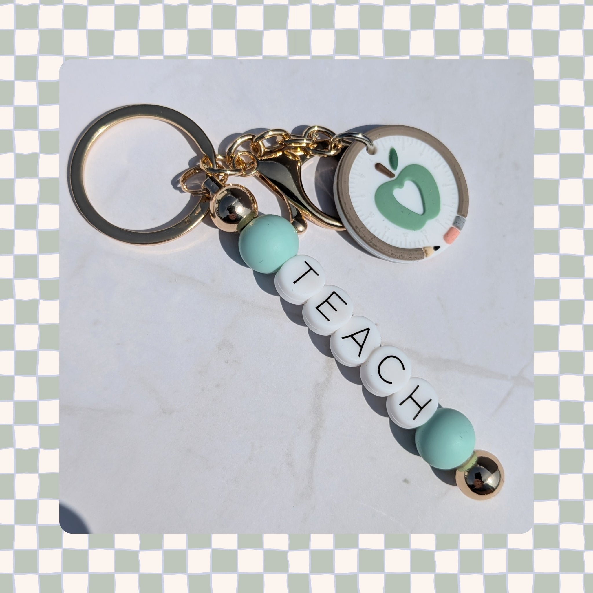 Barbell Keychain