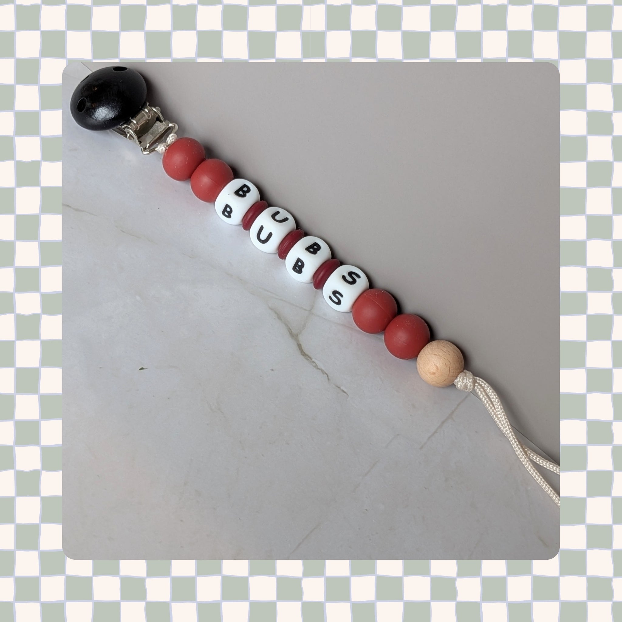 CUSTOM Pacifier Clip